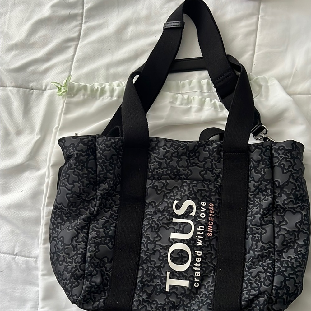 Tous Black Patterned Tote Bag